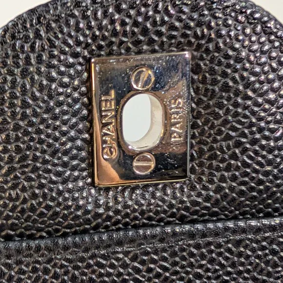 Chanel Black Caviar Classic Jumbo Double Flap Bag - Picture 10 of 16